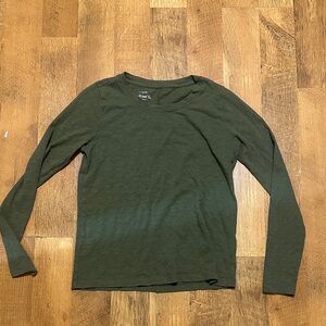 J. Crew Sage Green Girlfriend Tee